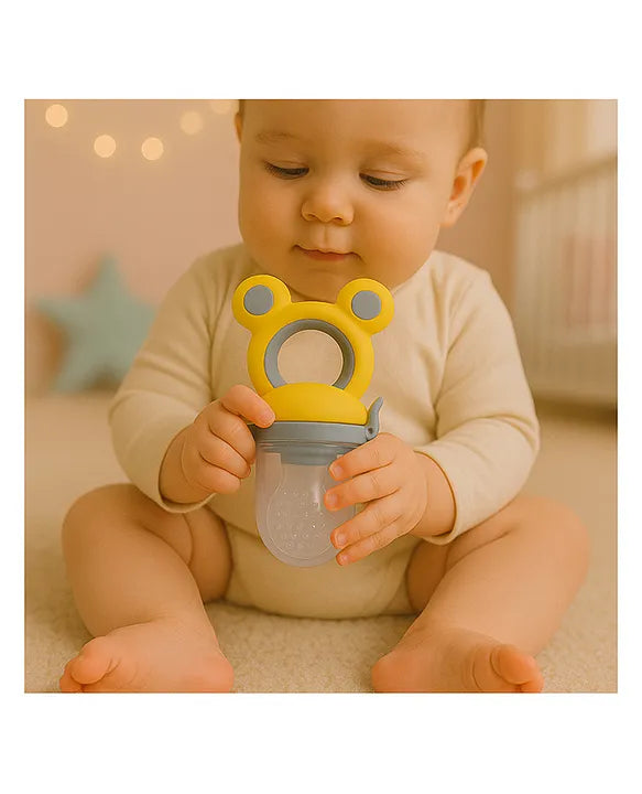 KIDS BASIC Premium Silicone Fruit Mickey Nibbler & Rattle Nibbler  (Pack of 2)