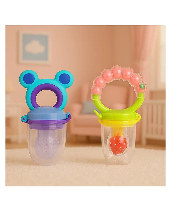 KIDS BASIC Premium Silicone Fruit Mickey Nibbler & Rattle Nibbler  (Pack of 2)