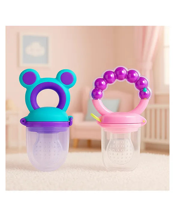 KIDS BASIC Premium Silicone Fruit Mickey Nibbler & Rattle Nibbler  (Pack of 2)