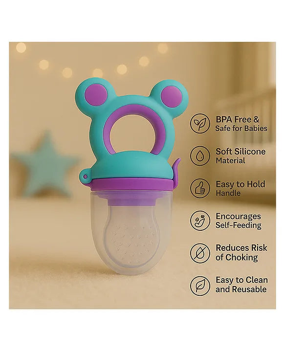 KIDS BASIC Premium Silicone Fruit Mickey Nibbler & Rattle Nibbler  (Pack of 2)