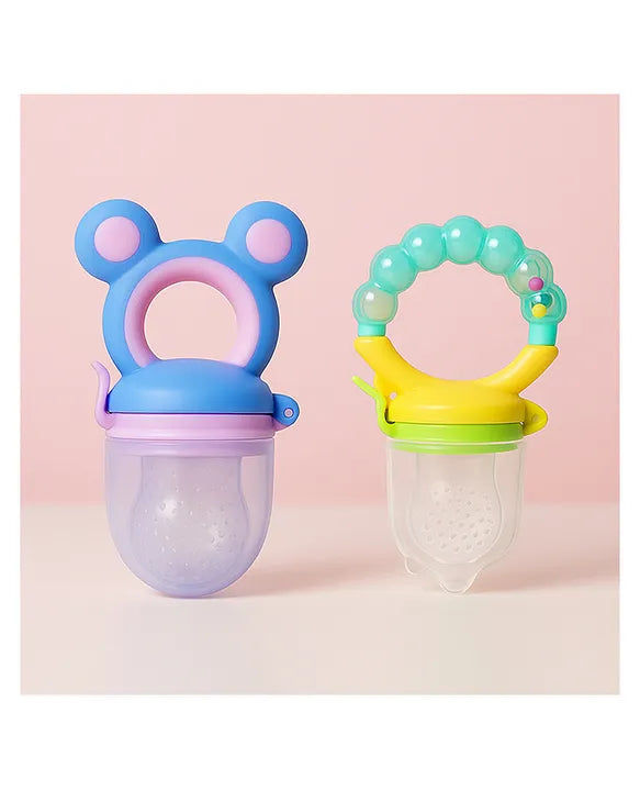 KIDS BASIC Premium Silicone Fruit Mickey Nibbler & Rattle Nibbler  (Pack of 2)