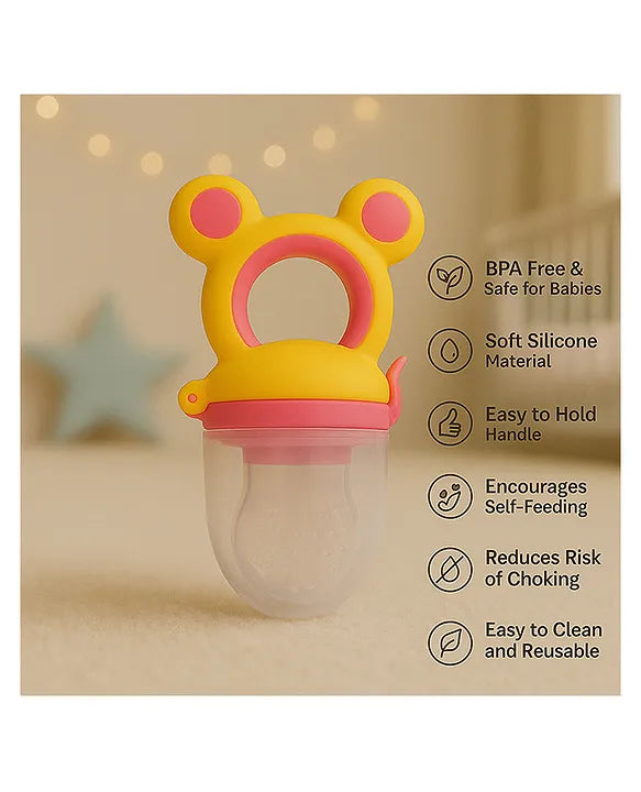 KIDS BASIC Premium Silicone Fruit Mickey Nibbler & Rattle Nibbler  (Pack of 2)