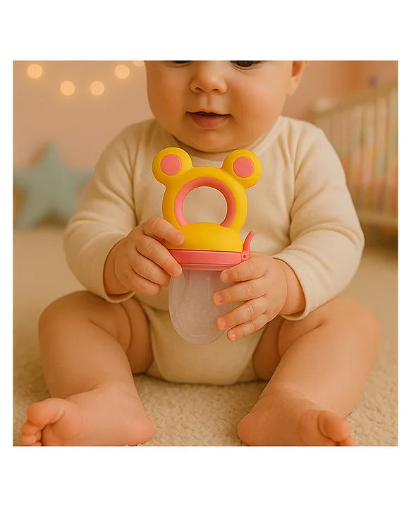 KIDS BASIC Premium Silicone Fruit Mickey Nibbler & Rattle Nibbler  (Pack of 2)