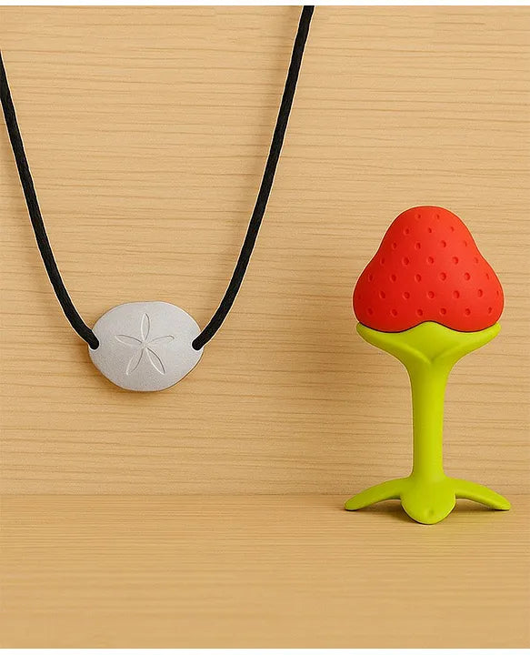 KIDS BASIC Moti with Thread for Teething Babies & Oral Care ,Original Tilismi Moti for Baby Teething Pain & 1 Standing Tree Teether, Beed Moti Pair, Newborn Baby Teether for Teething Pain