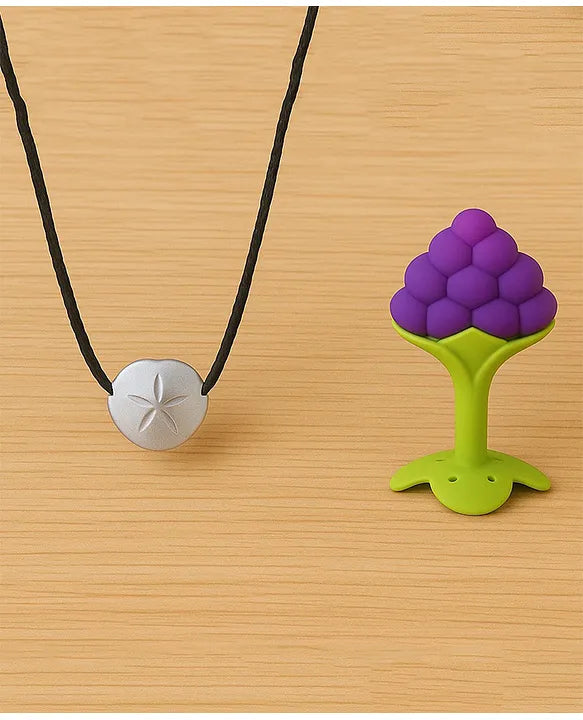 KIDS BASIC Moti with Thread for Teething Babies & Oral Care ,Original Tilismi Moti for Baby Teething Pain & 1 Standing Tree Teether, Beed Moti Pair, Newborn Baby Teether for Teething Pain