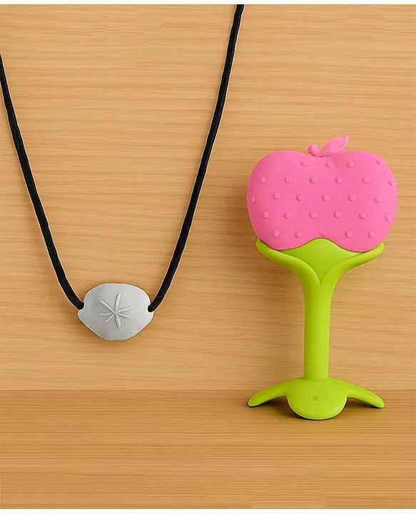 KIDS BASIC Moti with Thread for Teething Babies & Oral Care ,Original Tilismi Moti for Baby Teething Pain & 1 Standing Tree Teether, Beed Moti Pair, Newborn Baby Teether for Teething Pain