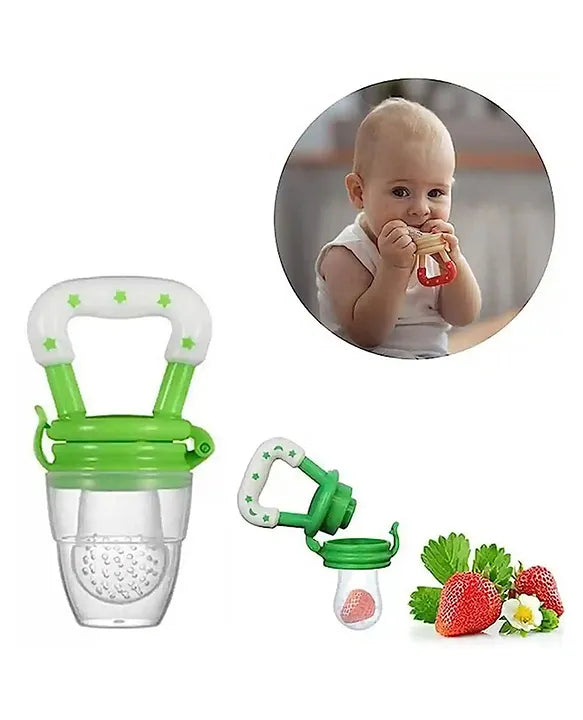 KIDS BASIC Presents Combo For 3+ Months Baby To 1+ Year Old Babies Which Includes 1 Tlismi Moti , 1Teether and 1 fruit feeder