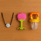 KIDS BASIC Presents Combo For 3+ Months Baby To 1+ Year Old Babies Which Includes 1 Tlismi Moti , 1Teether and 1 fruit feeder