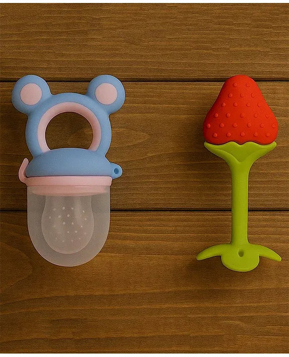 KIDS BASIC Presents combo of 2 includes 1 Standing Fruit Teether and 1 Mickey Fruit Feeder