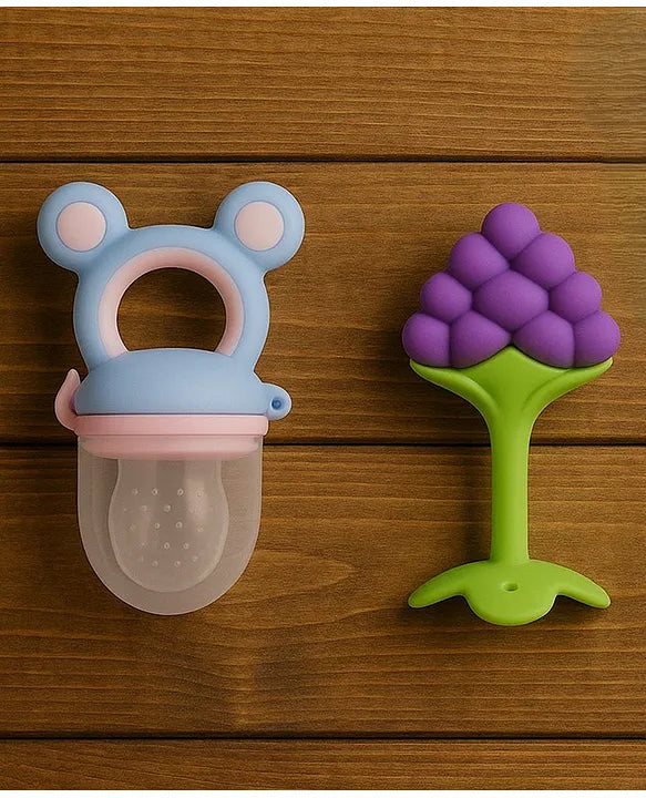 KIDS BASIC Presents combo of 2 includes 1 Standing Fruit Teether and 1 Mickey Fruit Feeder