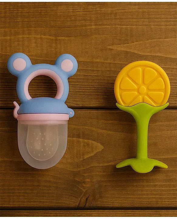 KIDS BASIC Presents combo of 2 includes 1 Standing Fruit Teether and 1 Mickey Fruit Feeder