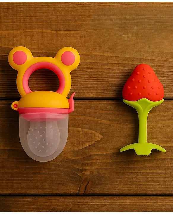 KIDS BASIC Presents combo of 2 includes 1 Standing Fruit Teether and 1 Mickey Fruit Feeder