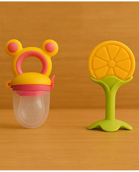 KIDS BASIC Presents combo of 2 includes 1 Standing Fruit Teether and 1 Mickey Fruit Feeder