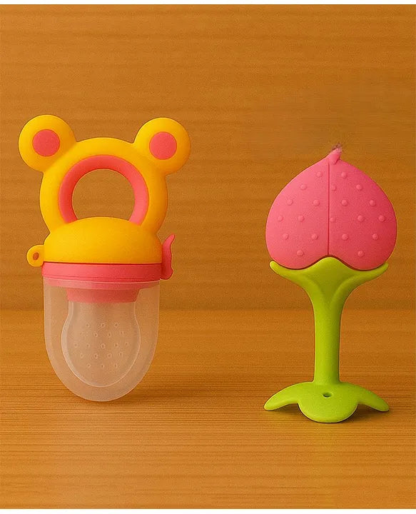 KIDS BASIC Presents combo of 2 includes 1 Standing Fruit Teether and 1 Mickey Fruit Feeder