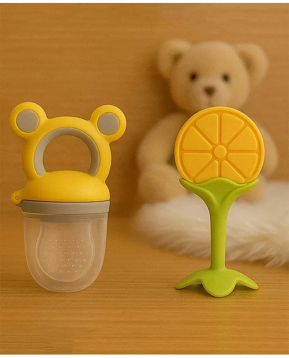 KIDS BASIC Presents combo of 2 includes 1 Standing Fruit Teether and 1 Mickey Fruit Feeder