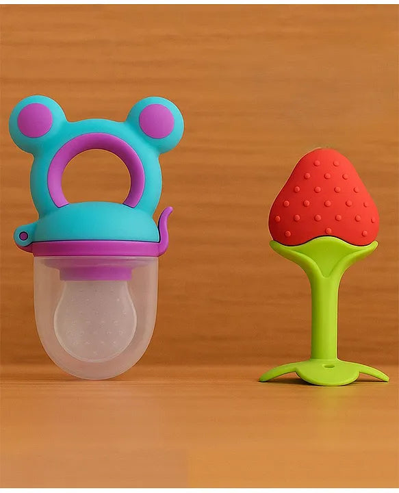 KIDS BASIC Presents combo of 2 includes 1 Standing Fruit Teether and 1 Mickey Fruit Feeder