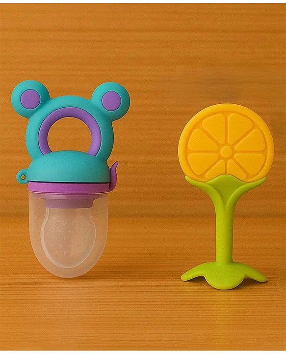 KIDS BASIC Presents combo of 2 includes 1 Standing Fruit Teether and 1 Mickey Fruit Feeder
