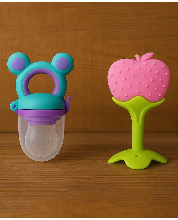 KIDS BASIC Presents combo of 2 includes 1 Standing Fruit Teether and 1 Mickey Fruit Feeder