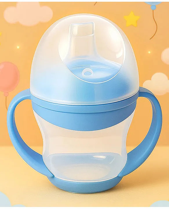 KIDS BASIC Unbreakable Baby Spout Sippy Feeding Milk Juices Liquids Silicone Bottle Feeder BPA Free - 160 ml