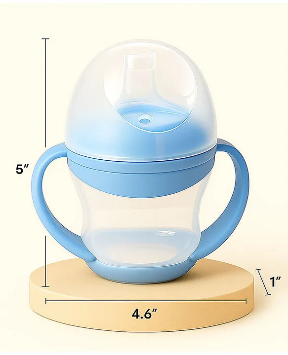 KIDS BASIC Unbreakable Baby Spout Sippy Feeding Milk Juices Liquids Silicone Bottle Feeder BPA Free - 160 ml