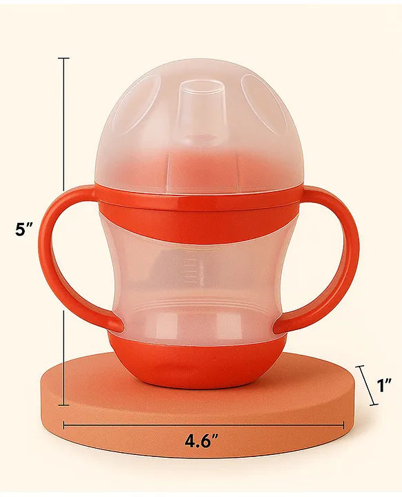KIDS BASIC Unbreakable Baby Spout Sippy Feeding Milk Juices Liquids Silicone Bottle Feeder BPA Free - 160 ml