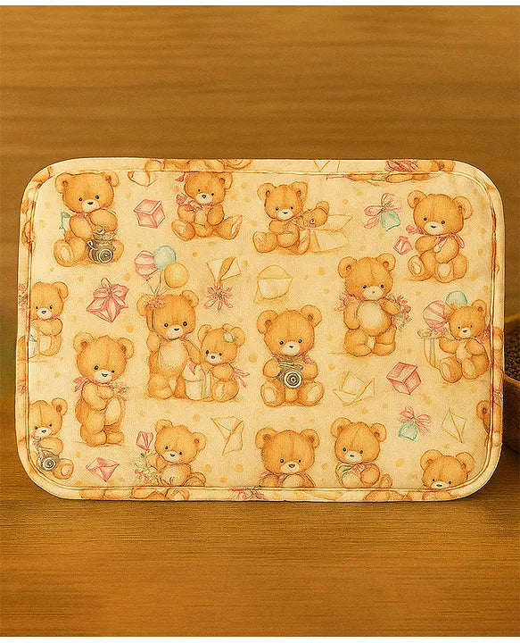 KIDS BASIC Super Soft Baby Mustard seeds Pillow with Detachable Washable Cover- Blue