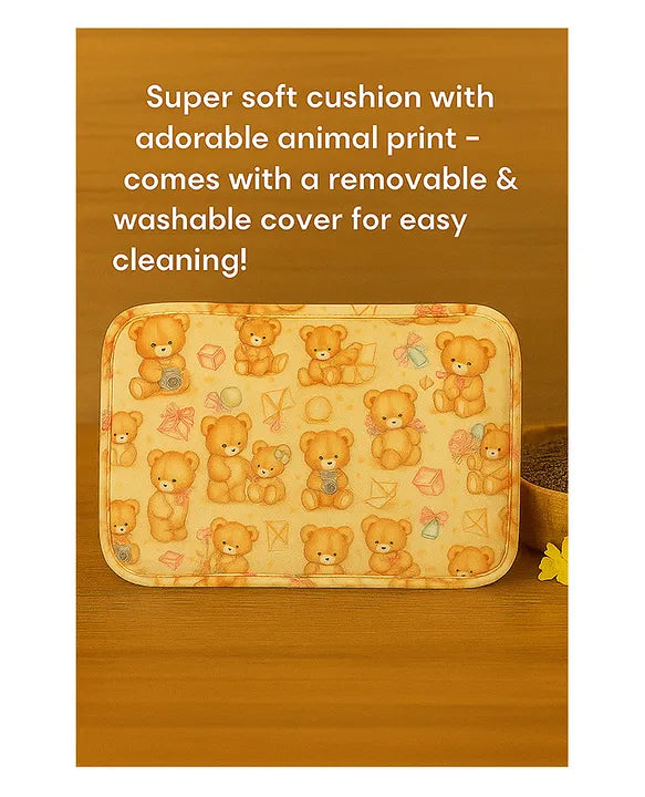 KIDS BASIC Super Soft Baby Mustard seeds Pillow with Detachable Washable Cover- Blue