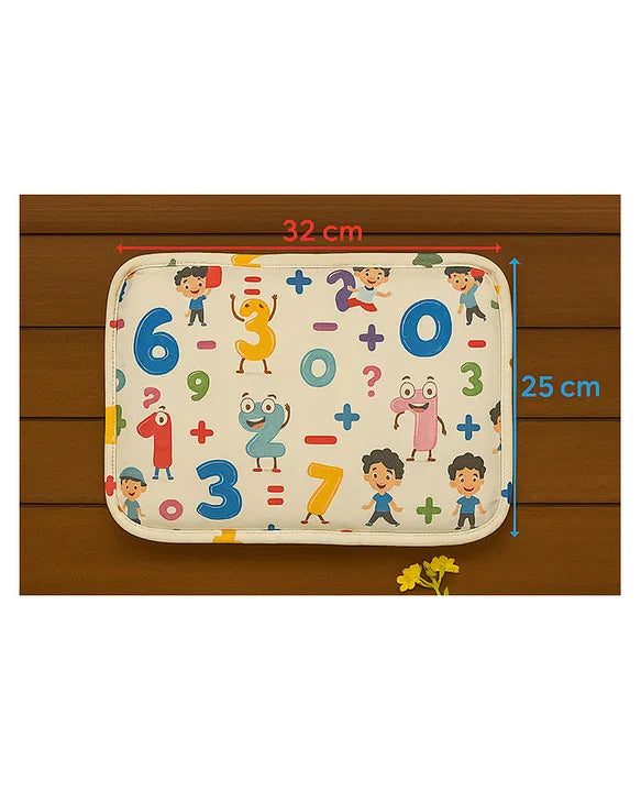 KIDS BASIC Super Soft Baby Mustard seeds Pillow with Detachable Washable Cover- Blue