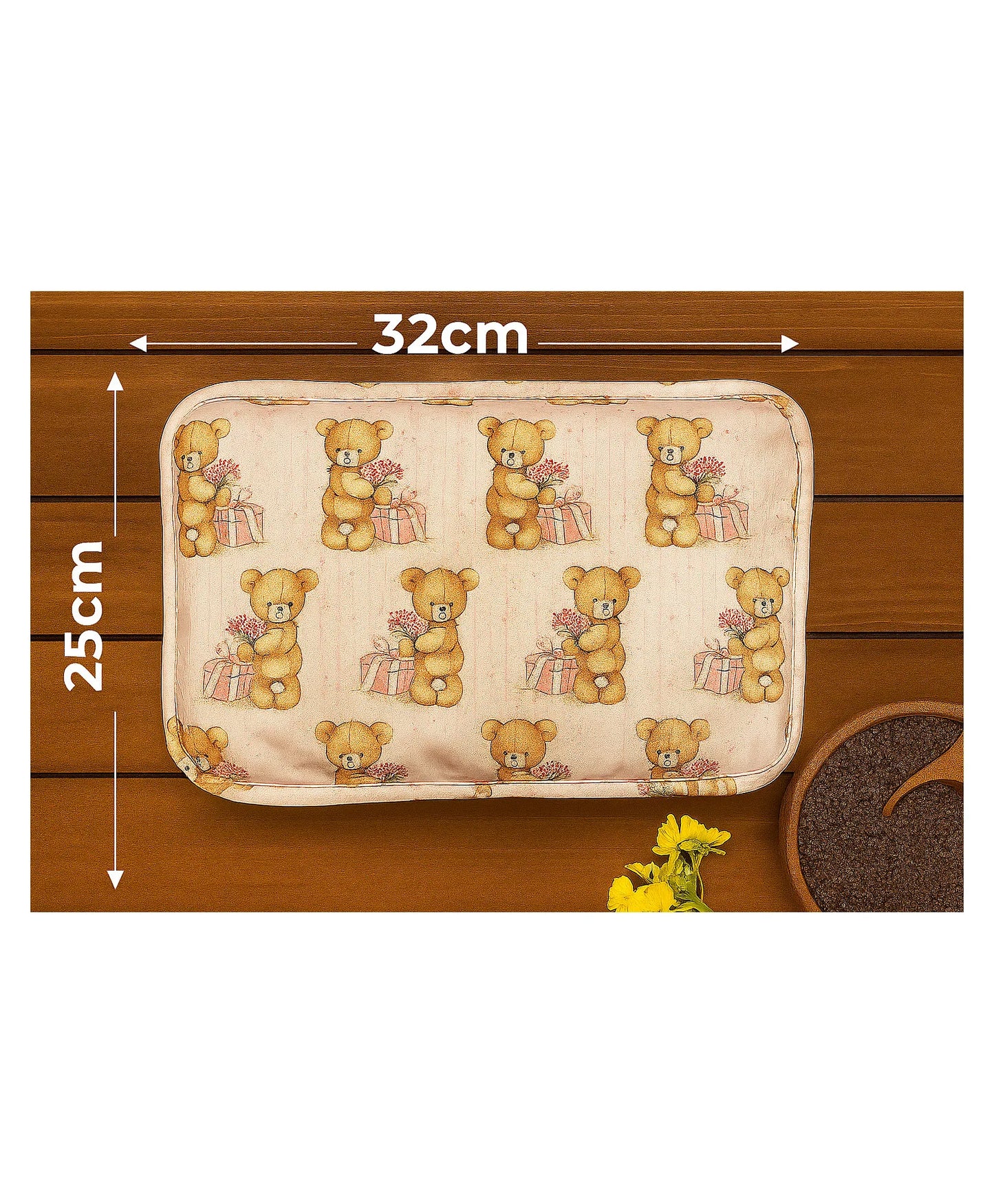 Super Soft Baby Mustard seeds Pillow with Detachable Washable Cover