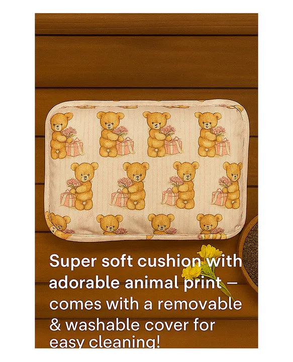 KIDS BASIC Super Soft Baby Mustard seeds Pillow with Detachable Washable Cover- Blue