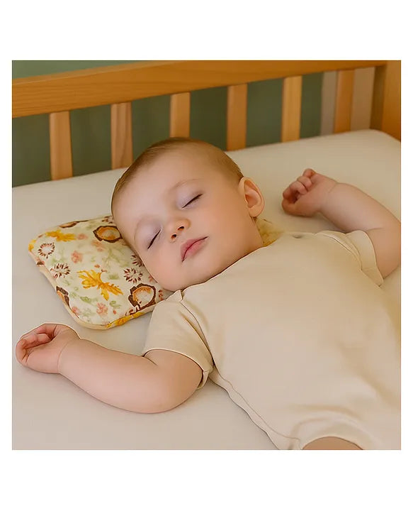 KIDS BASIC Super Soft Baby Mustard seeds Pillow with Detachable Washable Cover- Blue