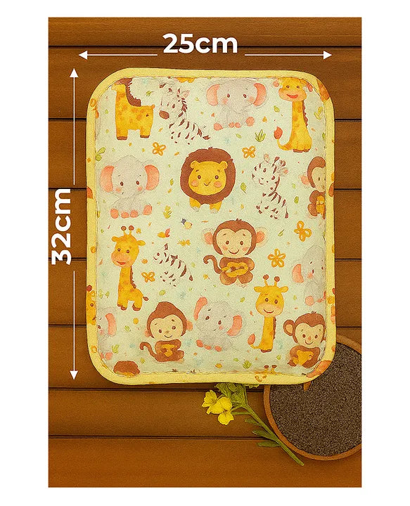 KIDS BASIC Super Soft Baby Mustard seeds Pillow with Detachable Washable Cover- Blue