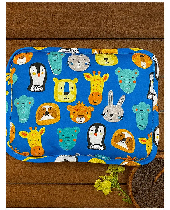 KIDS BASIC Super Soft Baby Mustard seeds Pillow with Detachable Washable Cover- Blue