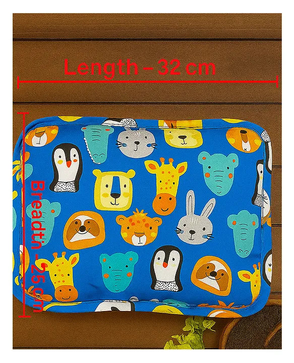 KIDS BASIC Super Soft Baby Mustard seeds Pillow with Detachable Washable Cover- Blue