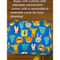 KIDS BASIC Super Soft Baby Mustard seeds Pillow with Detachable Washable Cover- Blue