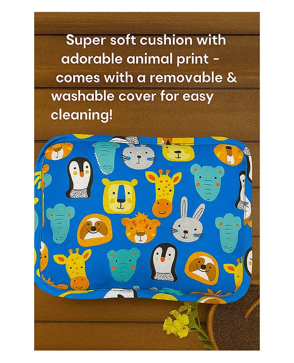 KIDS BASIC Super Soft Baby Mustard seeds Pillow with Detachable Washable Cover- Blue