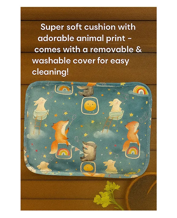 KIDS BASIC Super Soft Baby Mustard seeds Pillow with Detachable Washable Cover- Blue