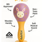 KIDS BASIC Wooden Hand Rattle Toy for Babies - Bunny Print | Natural & Safe Musical Toy