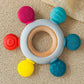 KIDS BASIC  BPA-Free & BIS Approved Wooden-Silicone Flower Teether for Babies - Textured Surface for Gum Relief (0M+)