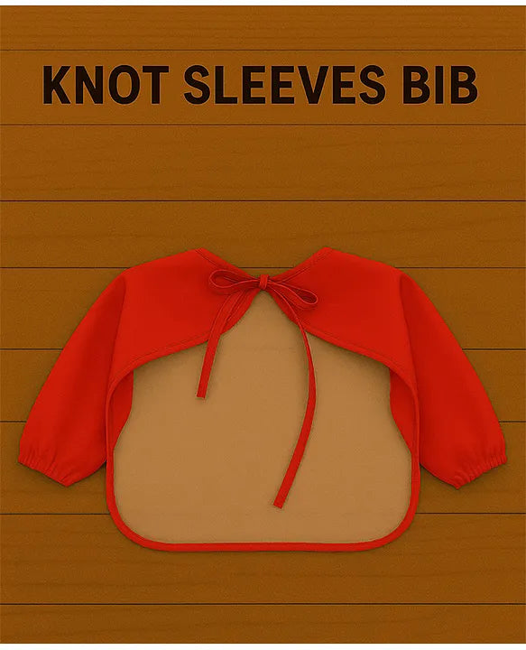 KIDS BASIC Long Sleeve Bibs, Waterproof Baby Bibs, Toddler Sleeved Bib, Baby Smock for Eating Feeding