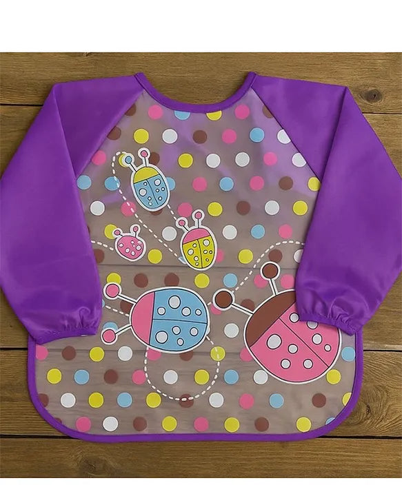 KIDS BASIC Long Sleeve Bibs, Waterproof Baby Bibs, Toddler Sleeved Bib, Baby Smock for Eating Feeding