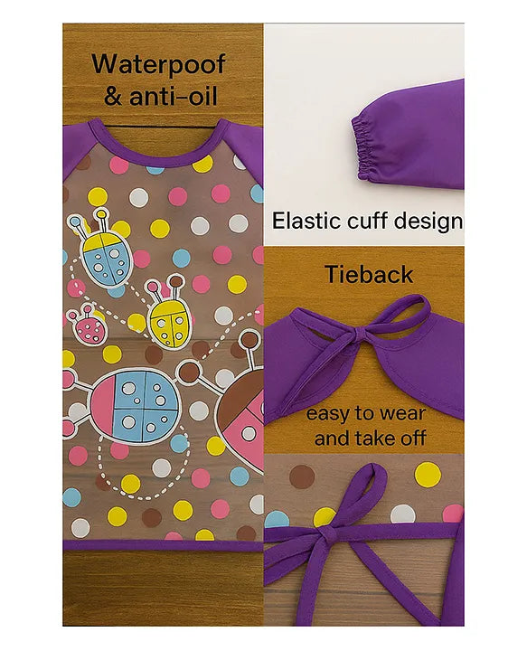 KIDS BASIC Long Sleeve Bibs, Waterproof Baby Bibs, Toddler Sleeved Bib, Baby Smock for Eating Feeding