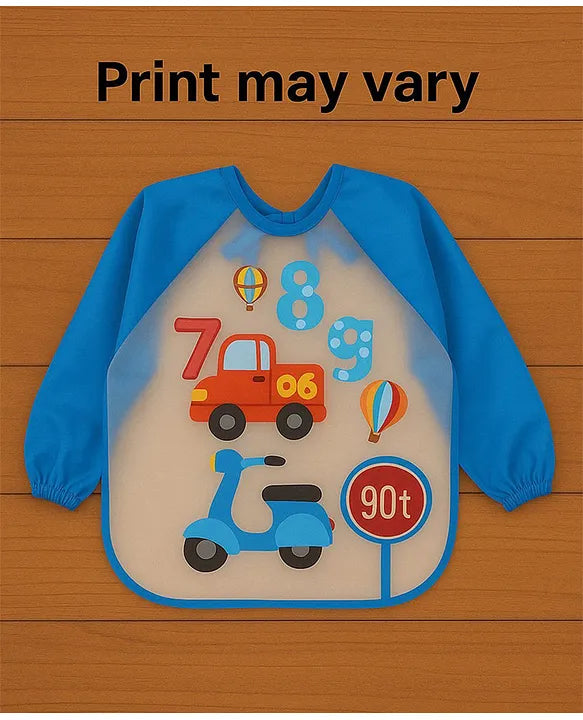 KIDS BASIC Long Sleeve Bibs, Waterproof Baby Bibs, Toddler Sleeved Bib, Baby Smock for Eating Feeding