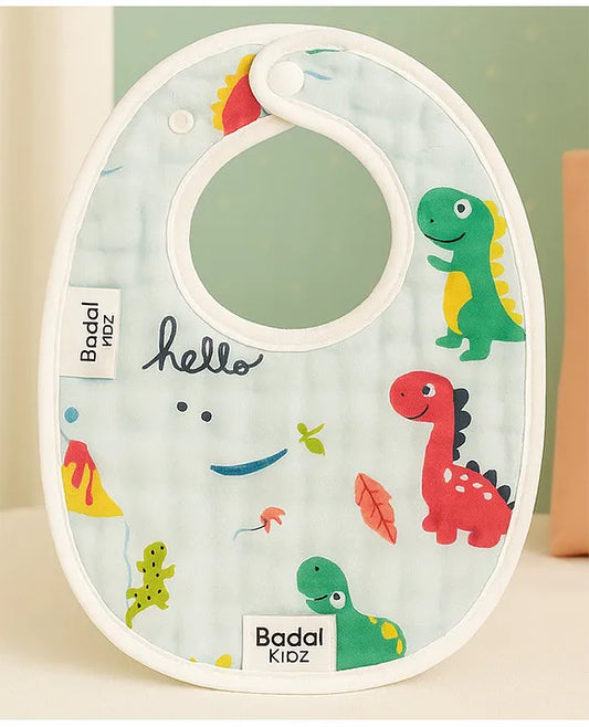 KIDS BASIC Muslin Button Bibs For Baby- Assorted Colours