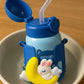KIDS BASIC Cute Bunny Design Sipper Bottle with Adjustable Strap - Leakproof & Portable for Kids - 500ml