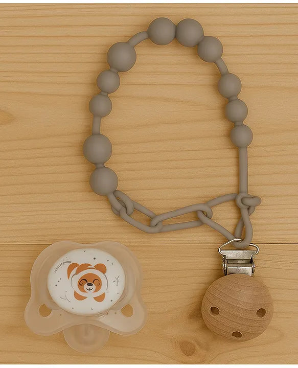 KIDS BASIC Stylish Baby Pacifier with Clip Chain - Soft, Safe & BPA-Free