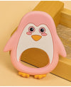 KIDS BASIC Penguin Shape Silicone Teether , BPA Free & Safe for Babies (Pack of 1)