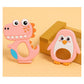 KIDS BASIC Dinosaur Shape & Reindeer Shape Silicone Teether , BPA Free & Safe for Babies (Pack of 2)