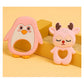 KIDS BASIC Dinosaur Shape & Reindeer Shape Silicone Teether , BPA Free & Safe for Babies (Pack of 2)