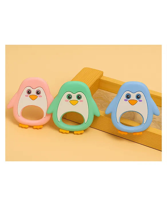 KIDS BASIC Dinosaur Shape & Reindeer Shape Silicone Teether , BPA Free & Safe for Babies (Pack of 2)